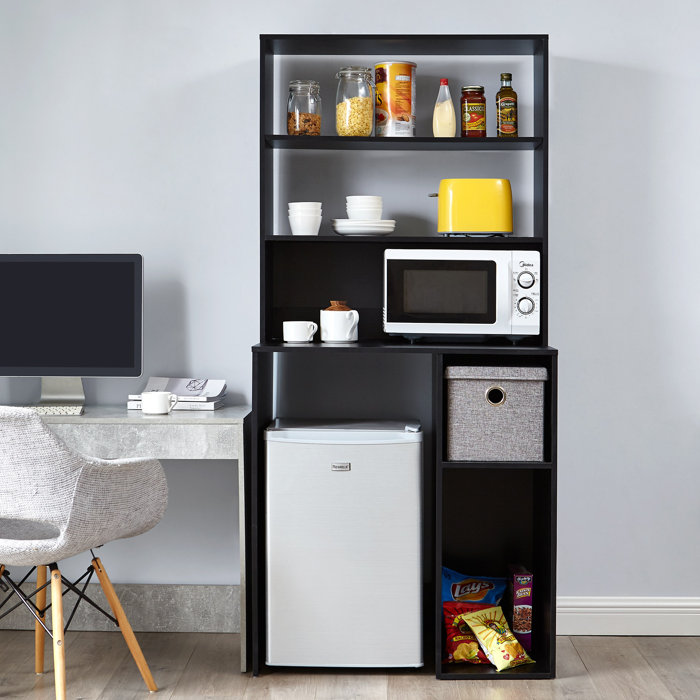 Latitude Run® Yak About It Mini Fridge Dorm Station With Top Shelf